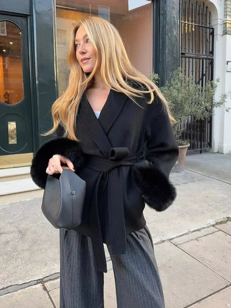 LACE UP ELEGANCE COAT